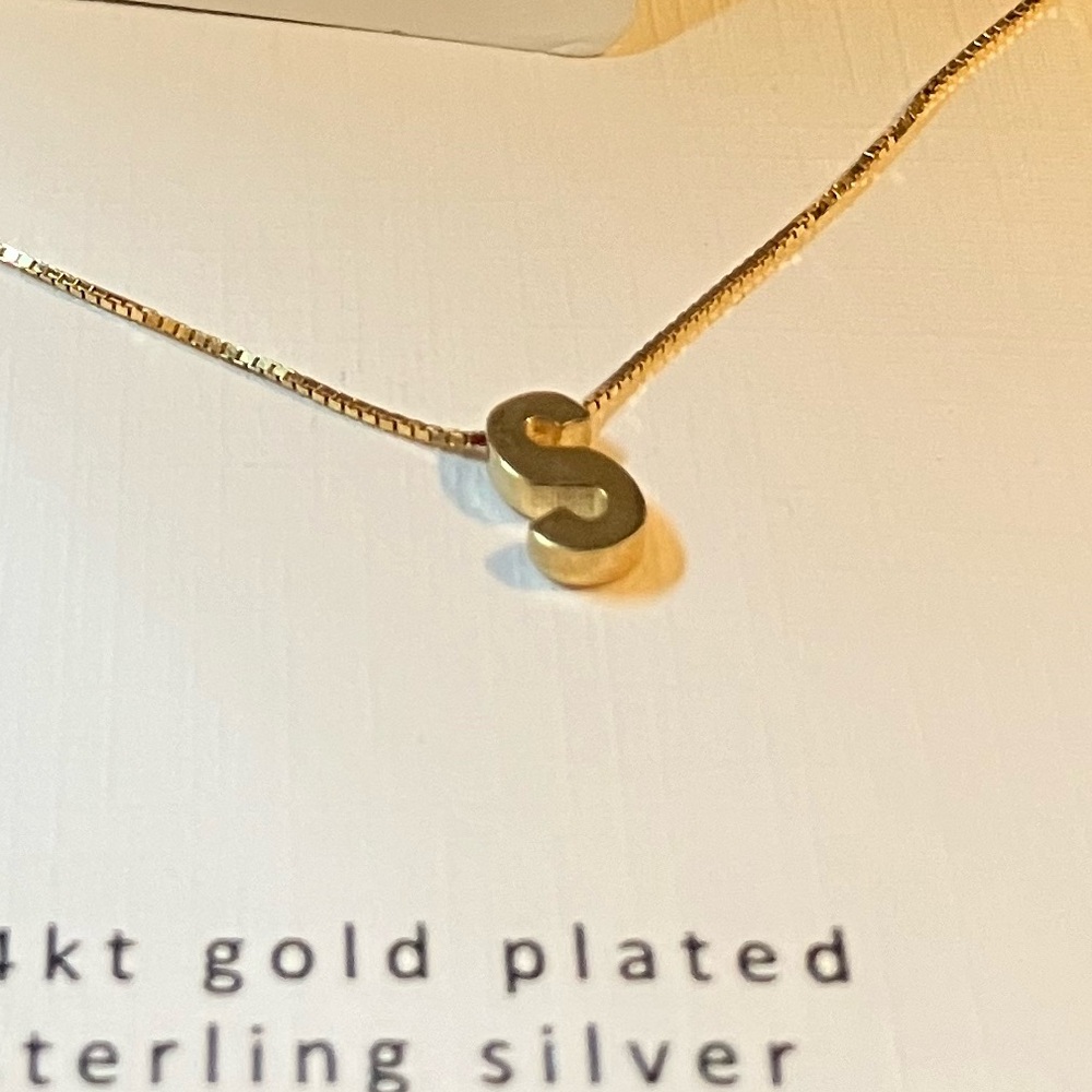 BNWT S Initial Necklace